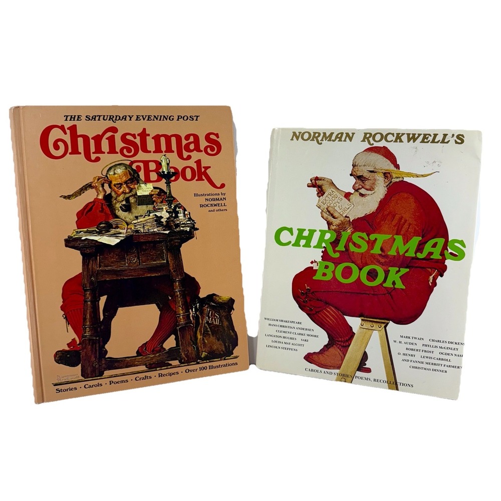 Norman‎ Rockwell "Christmas Book" Lot of 2 Saturday Evening Post 1977